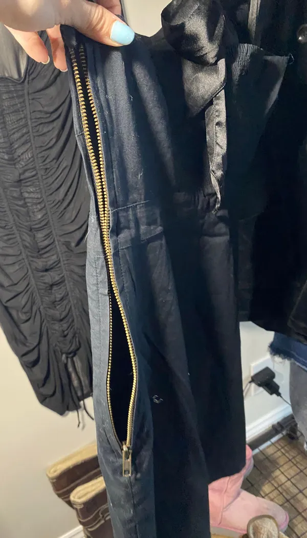 Black & Gold Mini Dress - Image 6