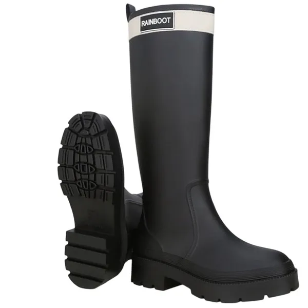 BRAND NEW ~ Women's Black Waterproof Rubber Knee High Rain Garden Boots ~ Size 7 - Image 3