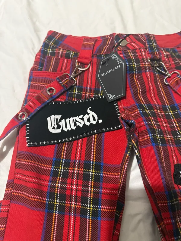 Dolls Kill The Grave Girls Plaid Aurora Pants - Image 4