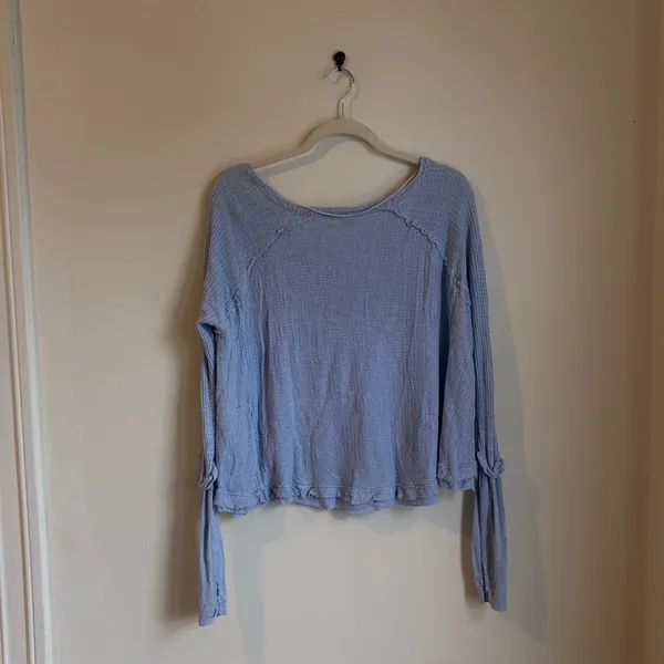 Free People Laguna Oversized Pullover Light Blue We The Free - Image 4