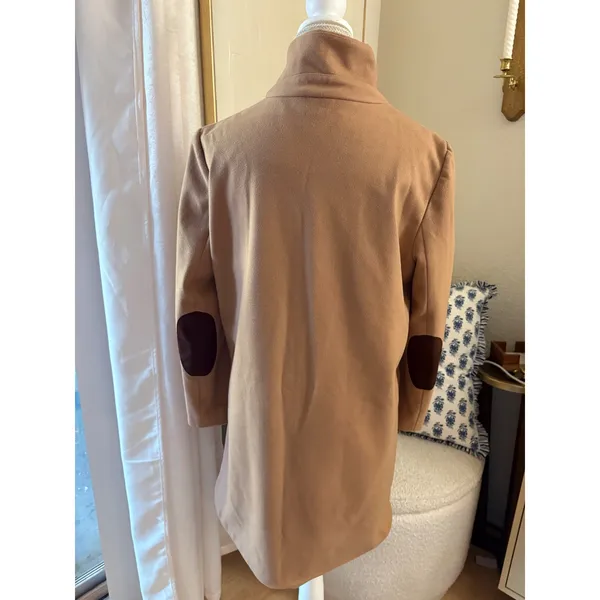 Tuckernuck Emerson coat dress Size Medium Tan Elbow Patch - Image 6