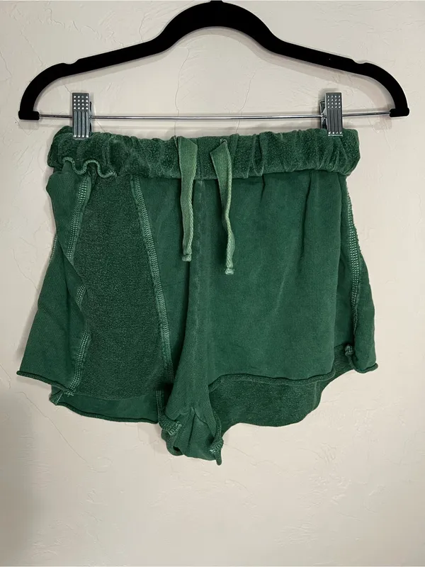 Urban Outfitters Out From‎ Under Green Fold Over Terry Cloth Comfy Cozy Lounge Shorts - Image 2
