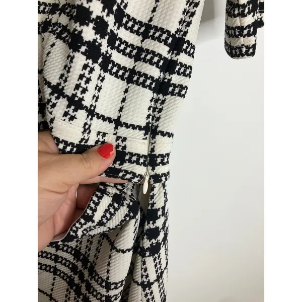 Motherhood Maternity Nursing Dress Womens S Black White Excellent Plaid Sheath - Image 5