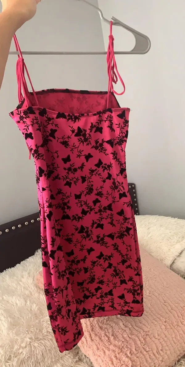 Motel Rocks VERSO MINI DRESS IN BUTTERFLY BLOOM PINK - Image 3