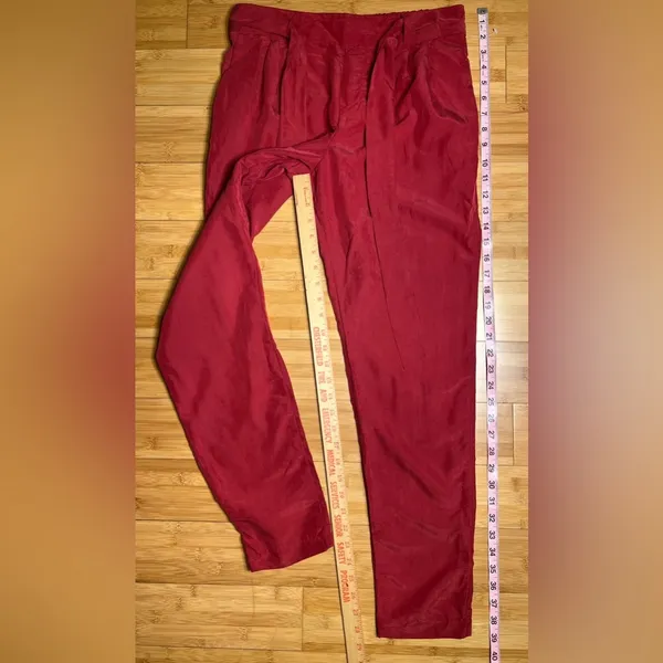 Old Navy Womens Strawberry Tropix High Rise Belted Paper Bag Pull-On Pants|Sz:S - Image 7