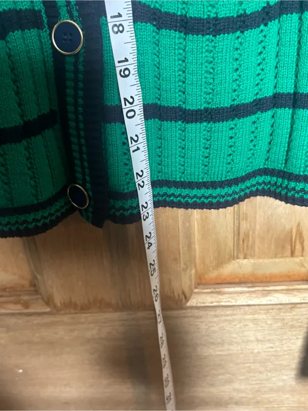 Free assembly women’s Green Striped Cardigan Sweater size S - Image 5