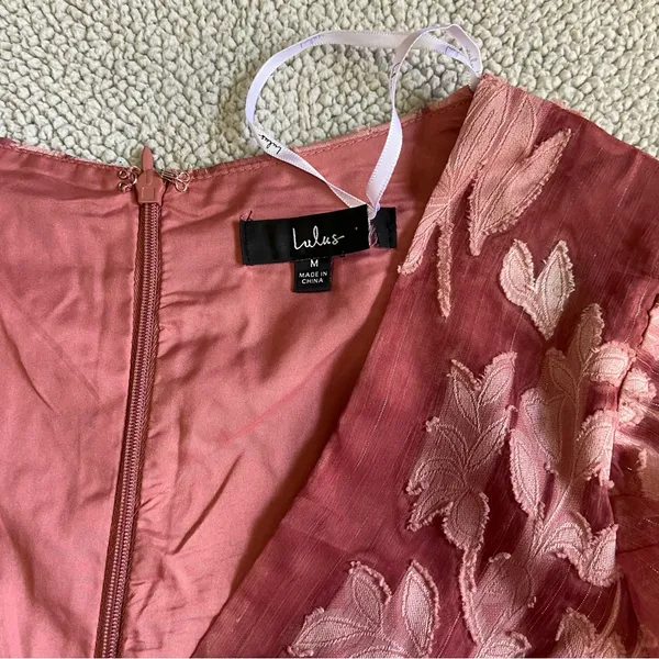 Lulus Meant to Shine Mauve Floral Jacquard Mini Dress - Size M - Image 11