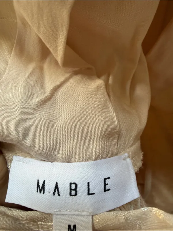 MABLE Cream Plunging V-Neck Floral Jacquard Mini Skort - Image 4