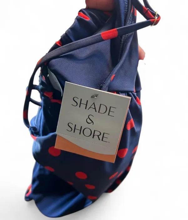 Shade & Shore Women Cut Out One Piece Polka Dot Swimwear Bathing Suit Size L - Image 5