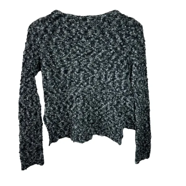 Rag & Bone Black & Gray Textured Merino Wool Blend Sweater Size Small - Image 4