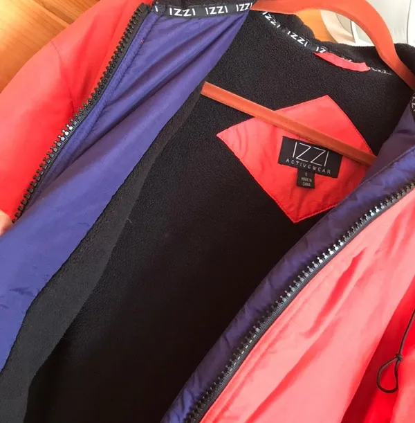 BRIGHT ORANGE IZZI FLEECE LINED OVERSIZED WINDBREAKER BOMBER PUFFER JACKET - Image 3