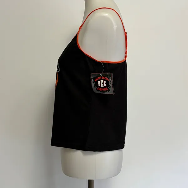 Orange County Choppers Cami Medium Black Orange Flame Graphic OCC NEW Y2K - Image 3