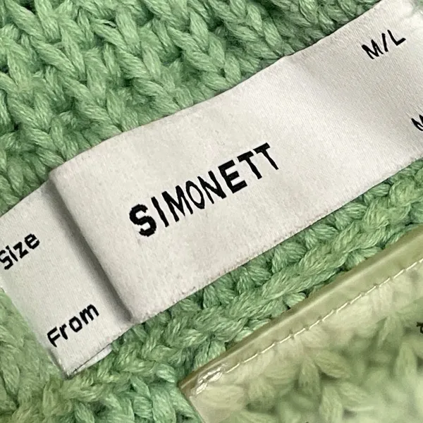 Simonett Nanu Women's Green Multiway Sleeveless Knit Wool Tank Crop Top Size M/L - Image 4