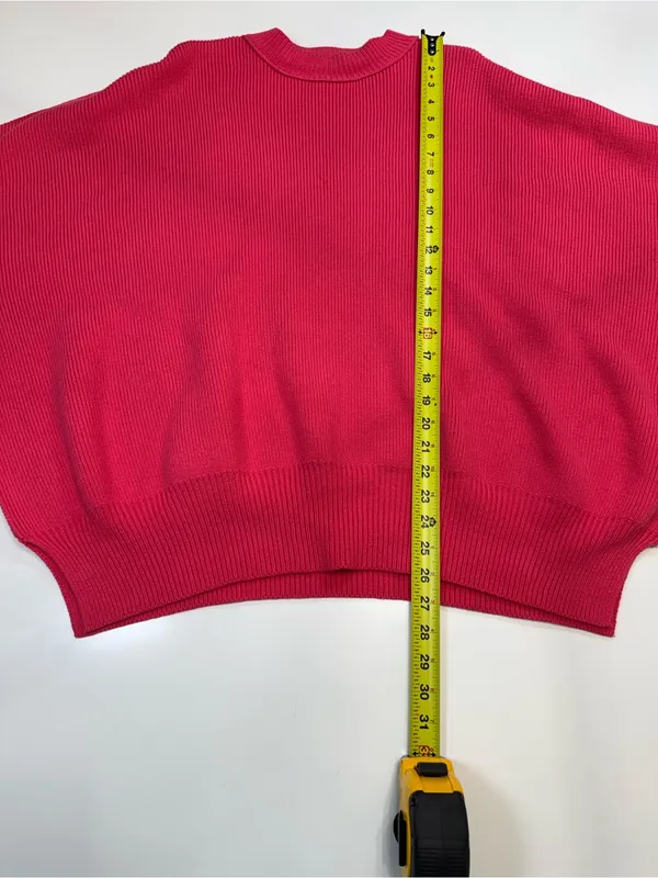 Free People Oversized Crewneck Sweater in Pink - Image 3
