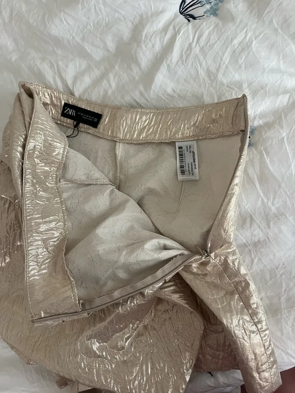 ZARA Gold Skirt - Image 4