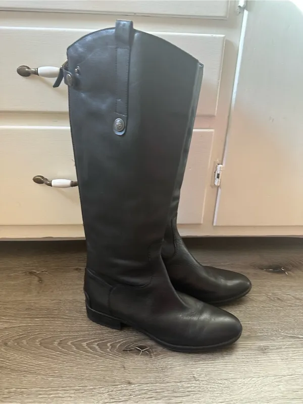 Sam Edelman Black Leather Tall Riding Boots - Image 7