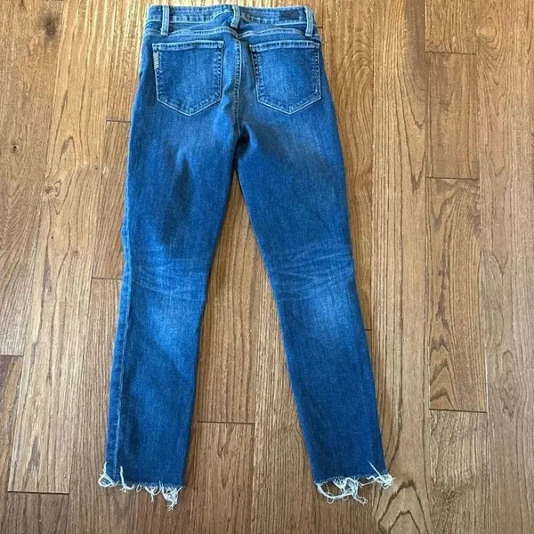 Paige skyline skinny crop mid rise dark wash 27 - Image 10