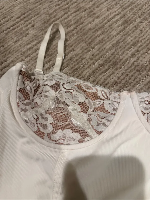 Tiger Mist White Lace-Trim Slip Dress - Image 2