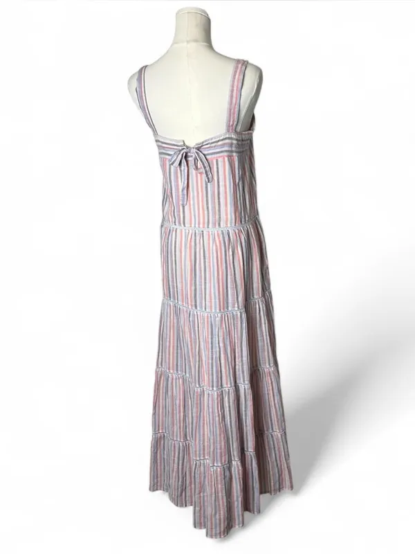 Sundry x Anthropologie Luna Striped Tiered Maxi Dress Beachy Vacation Resortwear - Image 4