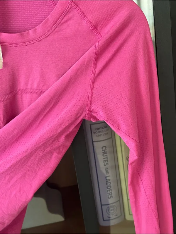 Lululemon Swiftly Tech Long Sleeve Shirt 2.0 Race Length Sonic Pink tee crop - Image 10