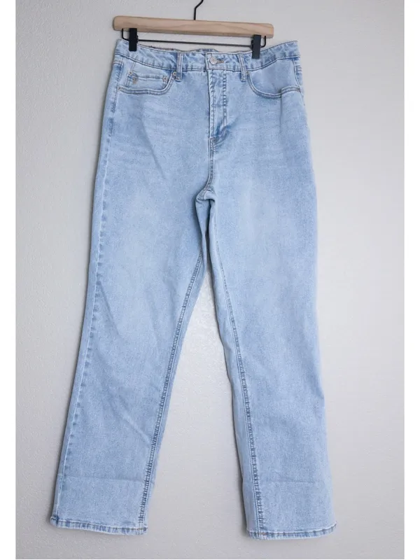 FRYE Light Wash High Rise Straight Leg Jeans 10 Blue 30 - Image 3