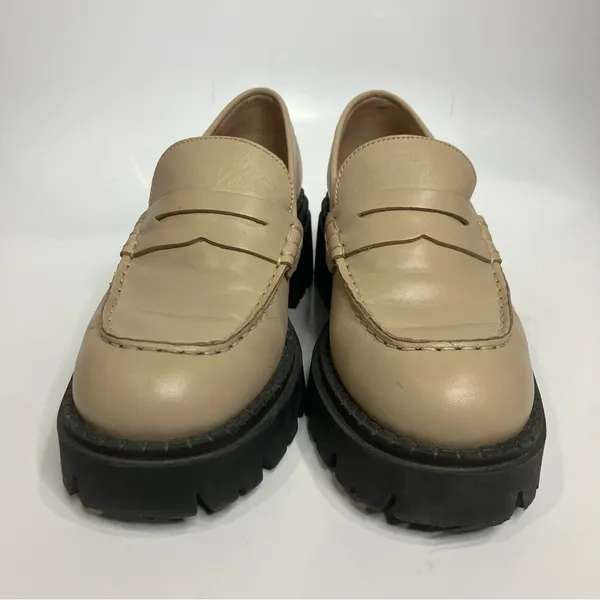 Free people Lyra lug sole loafers tan Leather black womens size 36.5 trendy Y2K‎ - Image 3