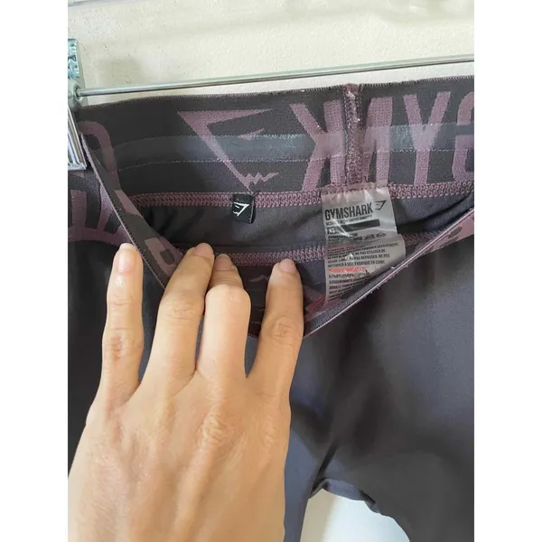 Low Rise 31" Yoga Workout Leggings Gray Purple Size XS - Image 5