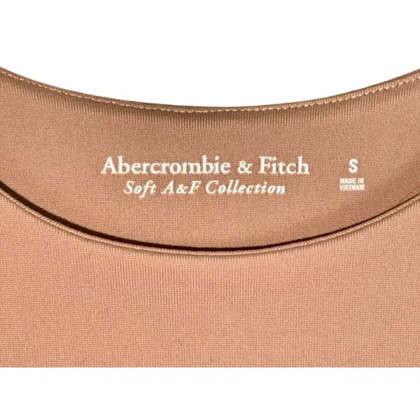 Abercrombie & Fitch Soft AF Tan Brown Sleeveless Shapewear Bodysuit Women Size S - Image 3
