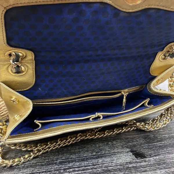 Rebecca Minkoff Gold Quilted Chain Shoulder Handbag - Image 6