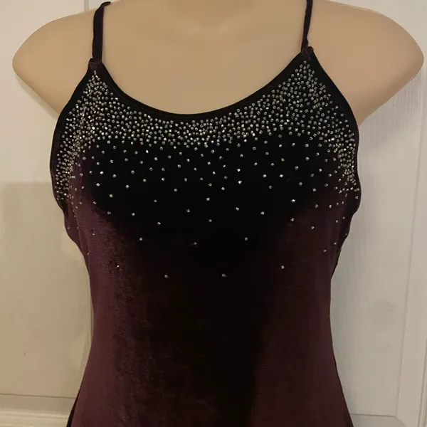 Victoria's Secret burgundy Maxi Dress with Embellished Bodice - Image 2