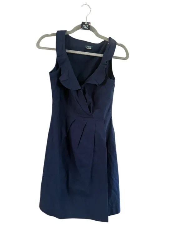 Women's J.Crew Navy Midi Dress Size 2 - Image 2