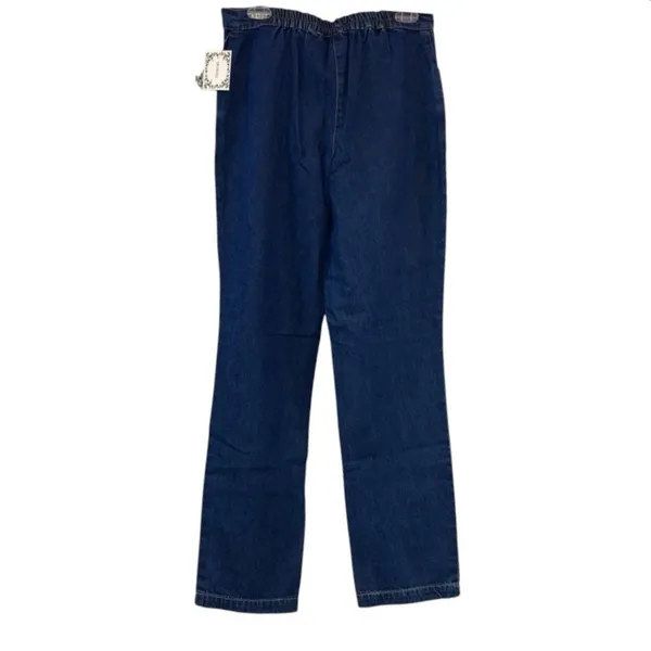 Vintage Embroidered‎ Patchwork Jeans Med Boho Pull On Denim Festival Hippie Y2K - Image 3