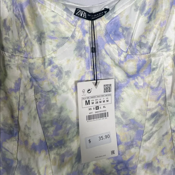 Zara Womens Tie Dye Bodysuit Medium New With Tags 3665/653/050/M - Image 4