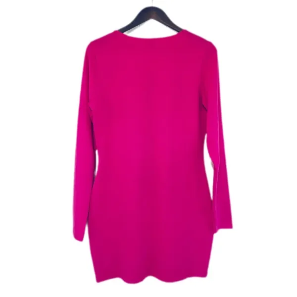 New PRINCESS POLLY Hot Pink Low Cut Long Sleeve Bodycon Mini Dress Sexy Size‎ 12 - Image 5