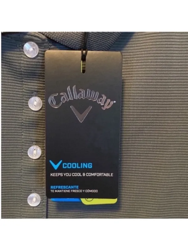 Callaway Golf Polo Smoked Pearl Grey Size M - Image 8