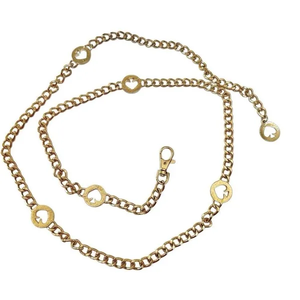 Gold tone spade hip belt - Image 6
