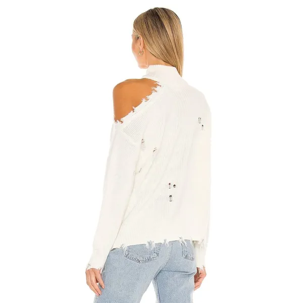 Revolve Lovers And Friends Women's Arlington Sweater In Ivory Size L - Image 2