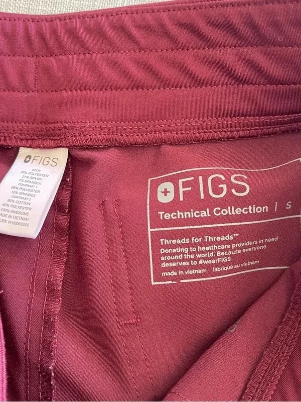 Figs Scrub Set Burgundy Maroon Size Small Catarina Zamora - Image 6