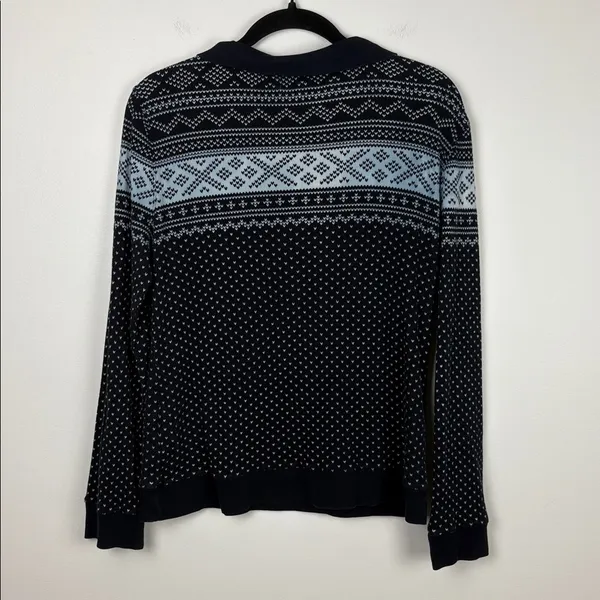 Lauren Ralph Lauren Active Quarter Zip Sweater Women’s Size Large Cotton Navy - Image 5