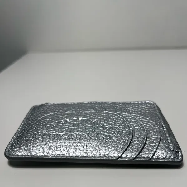 Tiffany & Co. Return to Tiffany Silver Pebbled Zippy Zip Wallet Card Case - Image 13