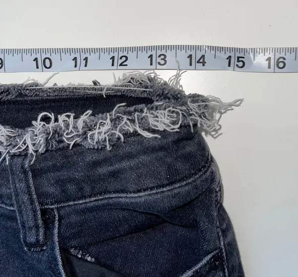 KanCan Charcoal Black High Rise Frayed Waist Skinny Jeans - Image 9
