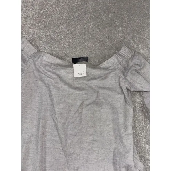 club monaco sophiya top chemise heather‎ gray size 6 - Image 3