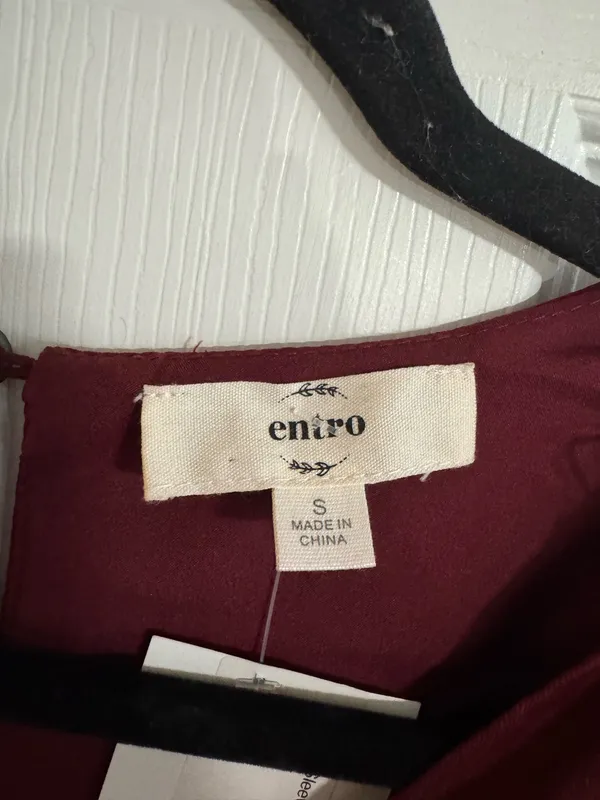 Entro Sleeveless Satin Maxi Dress Wine Red Garnet - Image 7