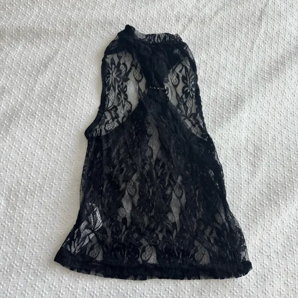 SHEIN Siren Gaze Black See-Through Lace Camisole | Small (S) - Image 3