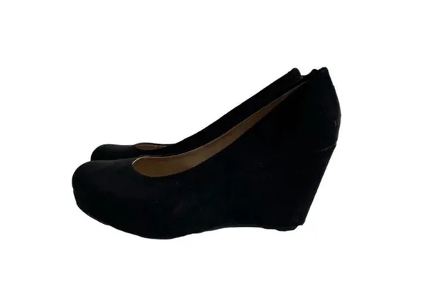 Women's American Rag Black Wedge Heels Size 8 - Image 2