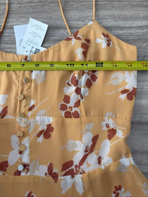 Abercrombie & Fitch Tie Strap Sleeveless Floral Midi Dress Women Size Small NWT - Image 7