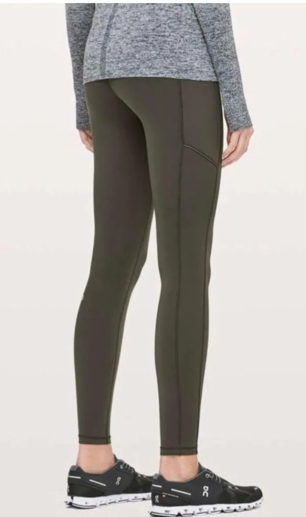 Lululemon Speed Up Tight (Luxtreme, 28" Inseam), Dark Olive great condition - Image 2