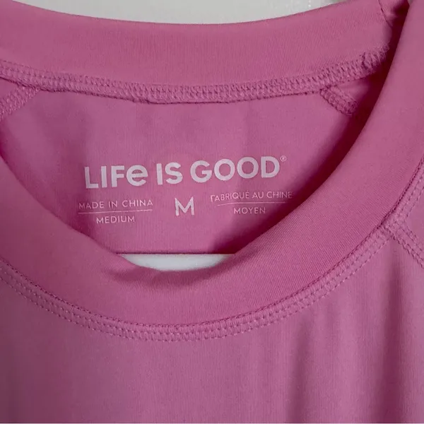 Life Is Good Vibrant Pink Crew Neck Top - Image 2