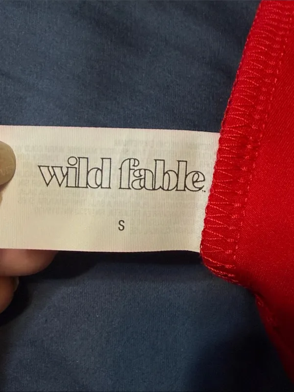 wild fable Red Fitted Cropped Tube Top - Image 4