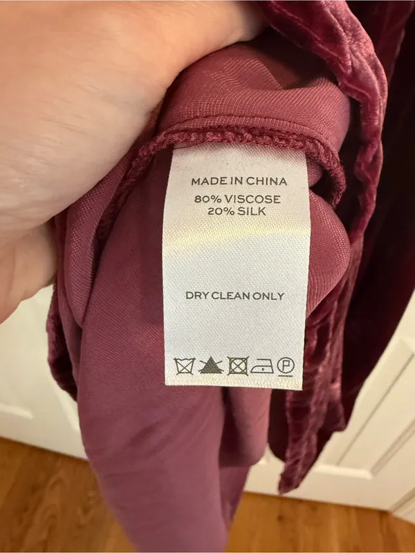 Hill House Home The Jasmine Nap Dress in burgundy velvet - XS - NWT - Image 5